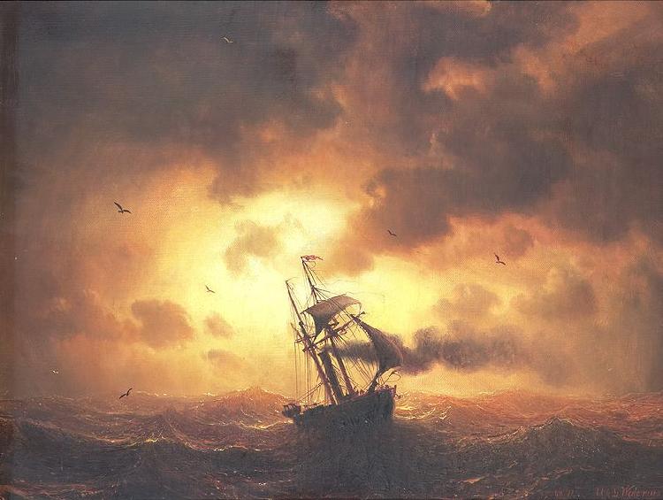 marcus larson Stemship in Sunset oil painting image
